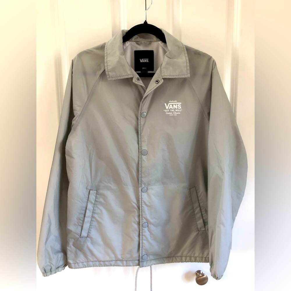 Authentic VANS Off the Wall Windbreaker Jacket Grey Men’s Small